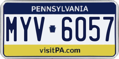 PA license plate MYV6057