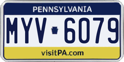 PA license plate MYV6079