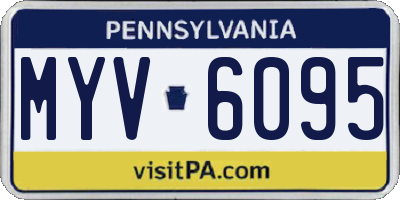 PA license plate MYV6095