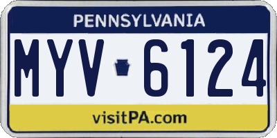 PA license plate MYV6124
