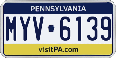 PA license plate MYV6139