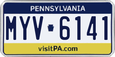 PA license plate MYV6141