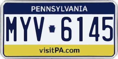 PA license plate MYV6145