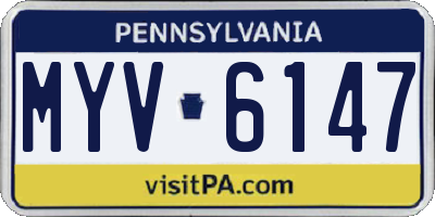 PA license plate MYV6147