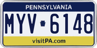 PA license plate MYV6148