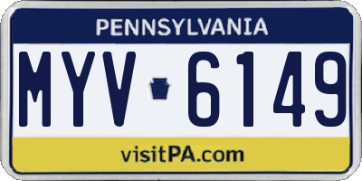 PA license plate MYV6149