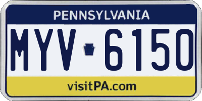PA license plate MYV6150