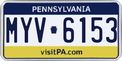 PA license plate MYV6153