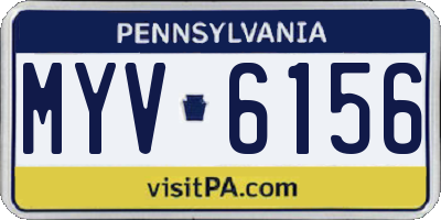 PA license plate MYV6156