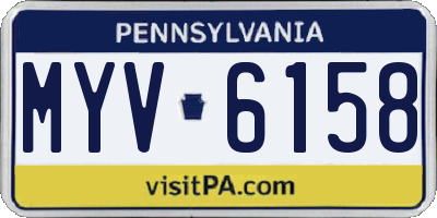 PA license plate MYV6158