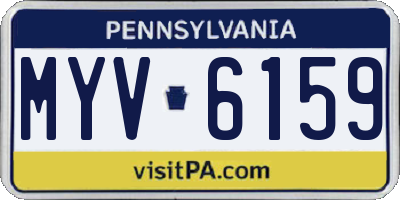 PA license plate MYV6159