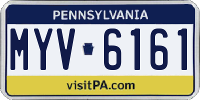 PA license plate MYV6161