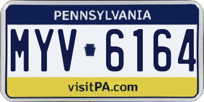 PA license plate MYV6164