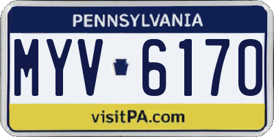 PA license plate MYV6170