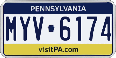 PA license plate MYV6174