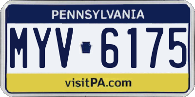 PA license plate MYV6175