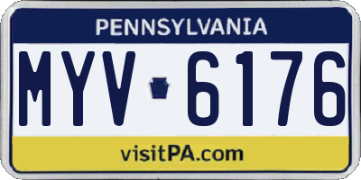 PA license plate MYV6176
