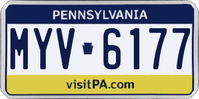 PA license plate MYV6177