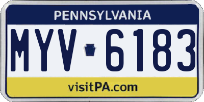 PA license plate MYV6183