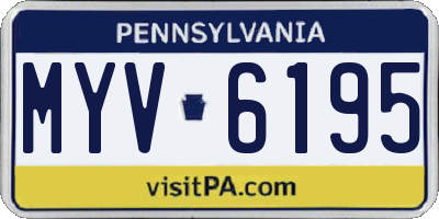 PA license plate MYV6195