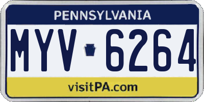PA license plate MYV6264