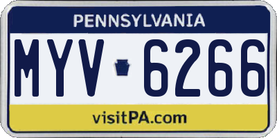 PA license plate MYV6266