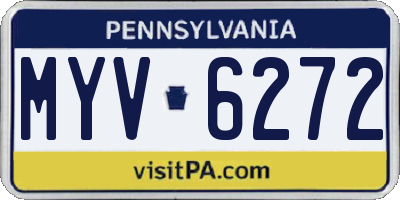 PA license plate MYV6272