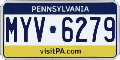 PA license plate MYV6279