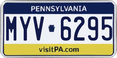 PA license plate MYV6295