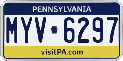 PA license plate MYV6297