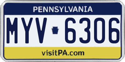 PA license plate MYV6306
