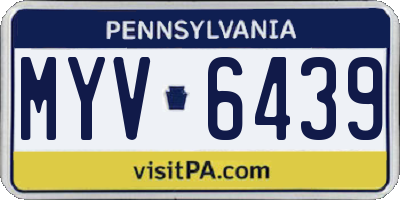 PA license plate MYV6439
