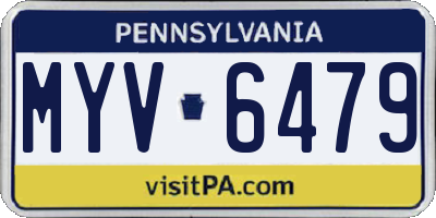 PA license plate MYV6479