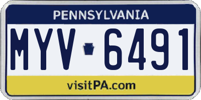 PA license plate MYV6491