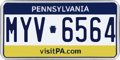 PA license plate MYV6564