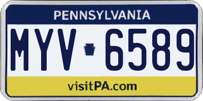 PA license plate MYV6589
