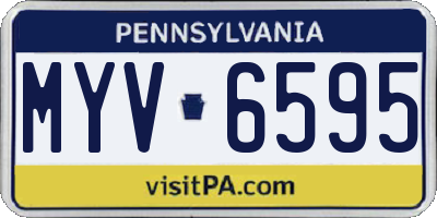 PA license plate MYV6595