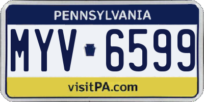 PA license plate MYV6599