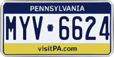 PA license plate MYV6624