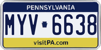 PA license plate MYV6638