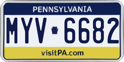 PA license plate MYV6682