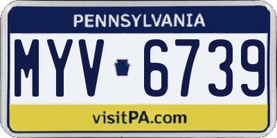 PA license plate MYV6739