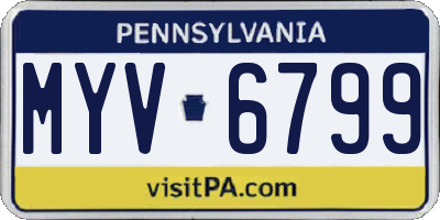 PA license plate MYV6799