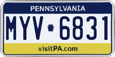 PA license plate MYV6831