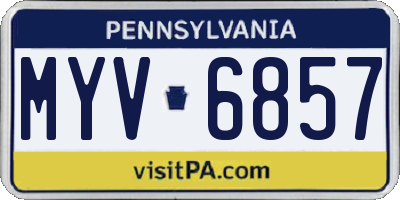 PA license plate MYV6857