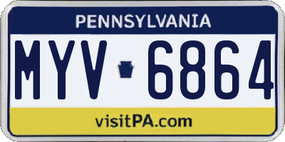 PA license plate MYV6864