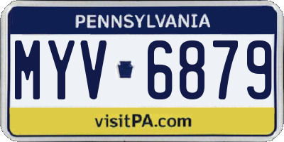 PA license plate MYV6879