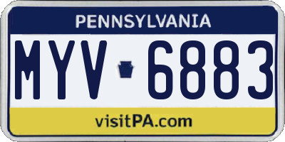PA license plate MYV6883