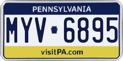 PA license plate MYV6895