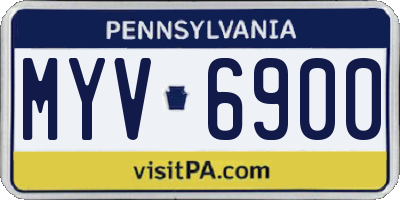 PA license plate MYV6900